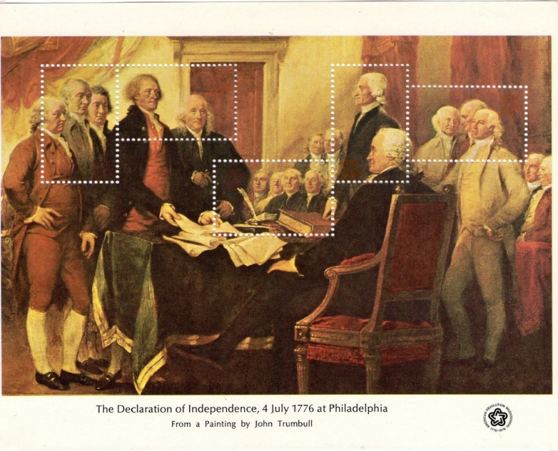 Ediciones del Bicentenario Americano: Hojas de recuerdo. Declaración de Independencia, por John Trum