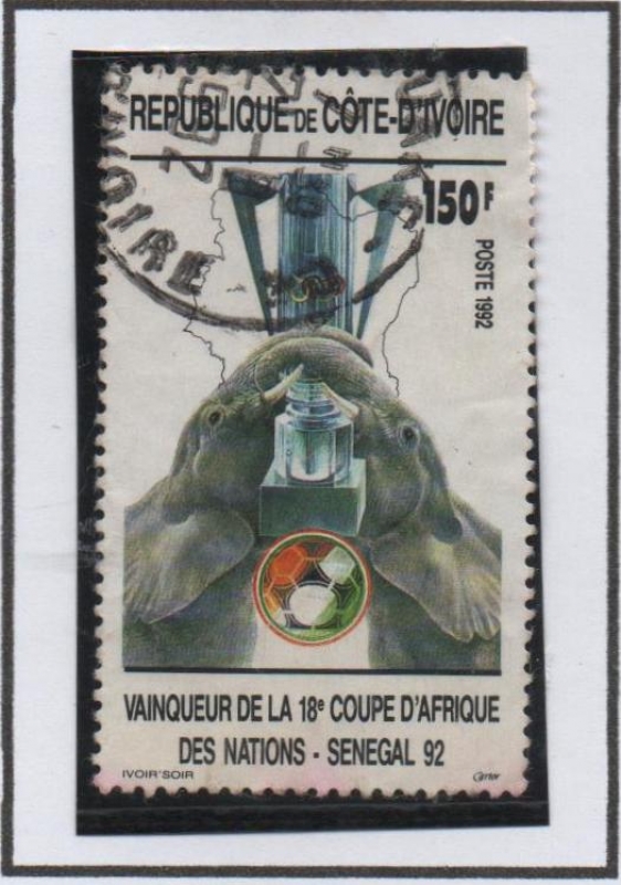 18º Copa d' l' Naviones d' Africa Senegal' 92:  Elefantes co Trofeo