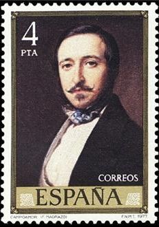 ESPAÑA 1977 2432 Sello Nuevo Pintor Federico Madrazo Ramon de Campoamor
