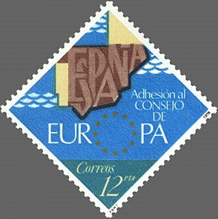 ESPAÑA 1978 2476 Sello Nuevo Adhesion de España al Consejo de Europa