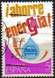 ESPAÑA 1979 2508 Sello Ahorro de Energía. Automóvil Usado