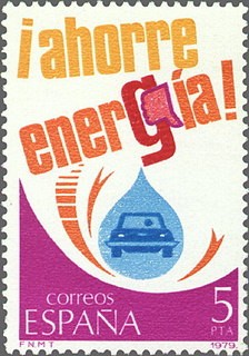 ESPAÑA 1979 2508 Sello Nuevo Ahorro de Energía. Automóvil