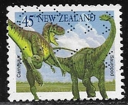 Carnosaur and Sauropod