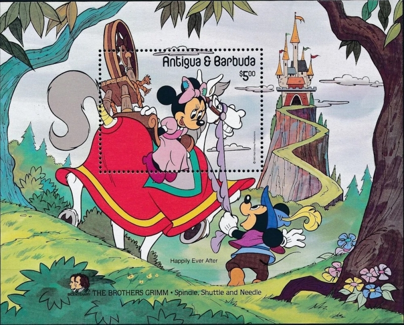 Antigua y Barbuda 1985 Disney - 200 Aniversario del Nacimiento de los Hermanos Grimm