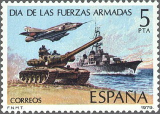 ESPAÑA 1979 2525 Sello Nuevo Dia de las Fuerzas Armadas Composicion Alegorica