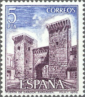 ESPAÑA 1979 2527 Sello Nuevo Serie Paisajes y Monumentos Puerta de Daroca (Zaragoza)