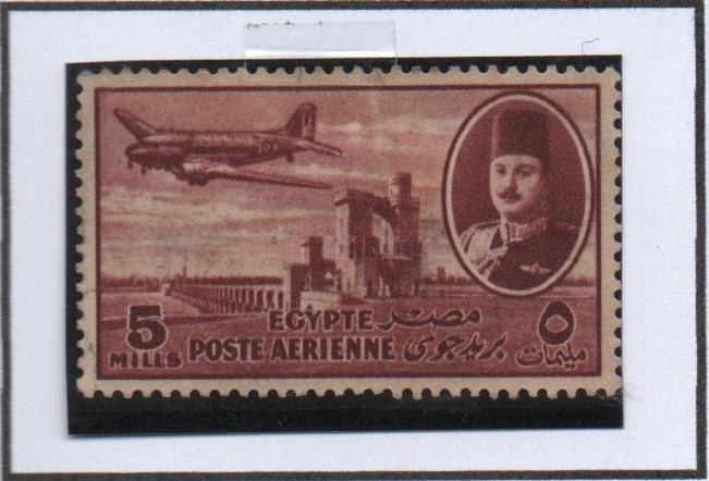 Rey Farouk delta dan y Avion DC-3