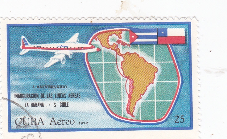 Inauguración Líneas Aéreas La Habana-S.de Chile