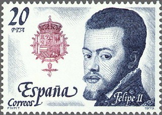 ESPAÑA 1979 2553 Sello Nuevo Reyes de España. Casa de Austria Felipe II