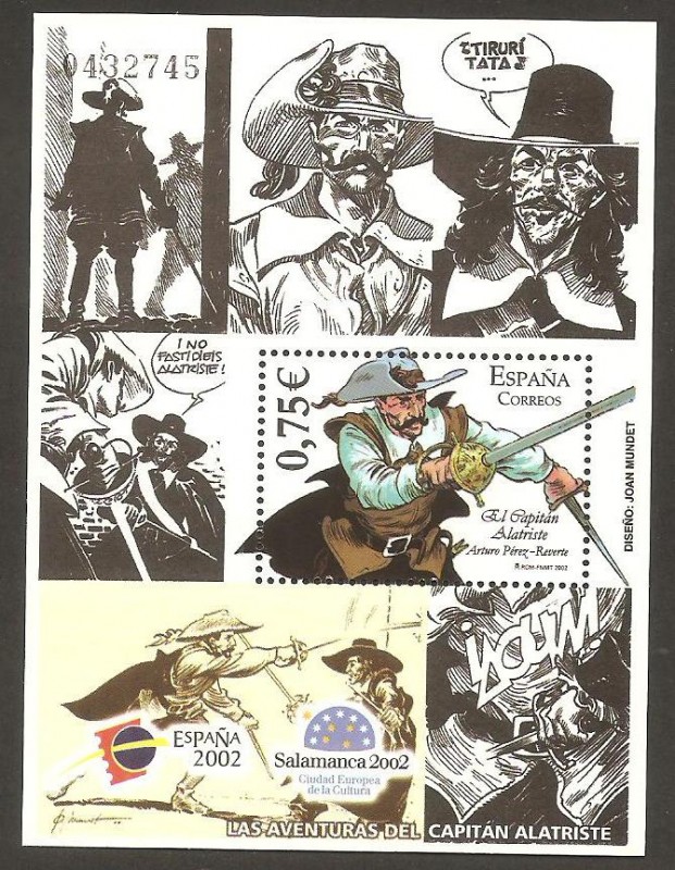 3950 - Exposición Mundial de Filatelia Juvenil España 2002, El Capitán Alatriste