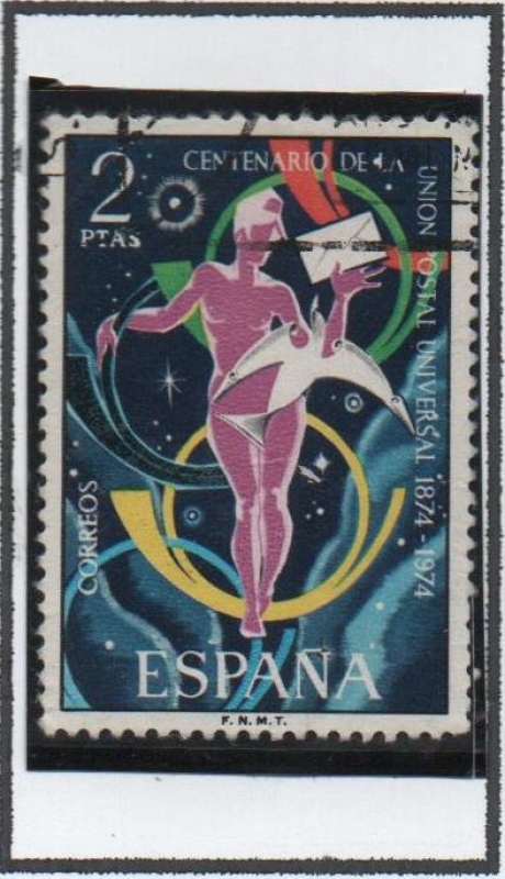 Centenario d' l' Unión postal: Alegoría