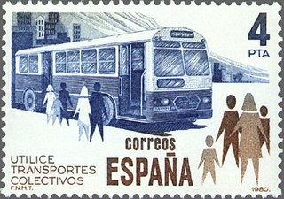 ESPAÑA 1980 2561 Sello Nuevo Utilice Transporte Colectivo. Autobus Yvert2207 Scott2201