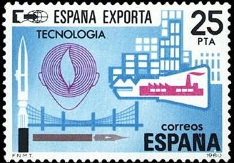ESPAÑA 1980 2567 Sello Nuevo España Exporta Tecnologia Yvert2213 Scott2207