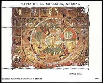 ESPAÑA 1980 2591 Sellos ** HB Tapiz de la Creacion Gerona YvertB28 MichelB22