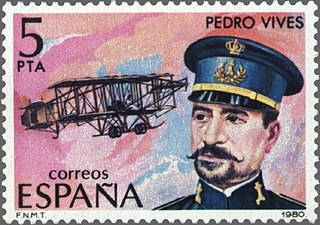 ESPAÑA 1980 2595 Sello Nuevo Pioneros aviación Pedro Vives Vich Yvert2229 Scott2225