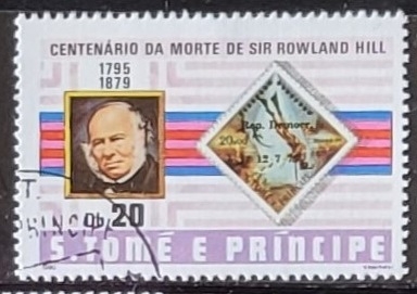Sir Rowland Hill and stamps from 1975