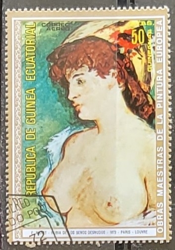 E. Manet : Rubia con los senos desnudos
