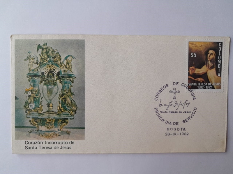 Santa Teresa de Jesús-4°Cent. de su muerte (1582-1982)-Correo Primer Día de Servicio, 28-IX-1982