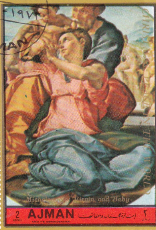 PINTURA DE MICHELANGELO-vIRGEN Y nIÑO