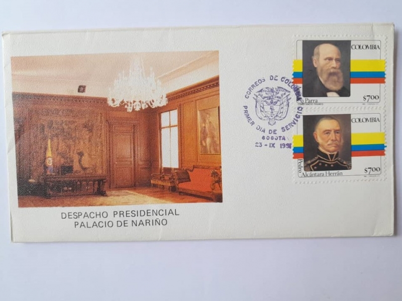 Presidentes: Aquileo Parra y Pedro Alcántara Herrán - Correo Primer Día de Servicio, 23-IX-1981