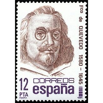 ESPAÑA 1981 2619 Sello Nuevo Centenarios Personajes Famosos Francisco de Quevedo (1580-1645) Yvert22