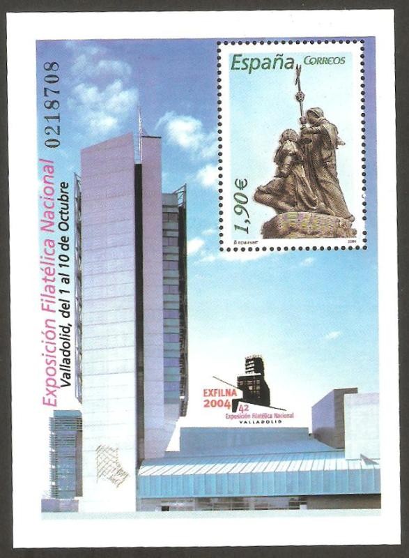 4117 - Exposición Filatelica Nacional Exfilna 2004, Monumento a Cristóbal Colón deValladolid