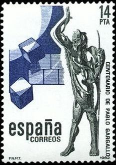 ESPAÑA 1982 2683 Sello Nuevo Centenario del nacimiento del Escultor Pablo Gargallo Yvert2305 Scott23