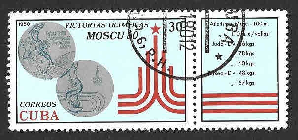 2367 - Victorias de Atletas Cubanos en las Olímpicas de Moscú