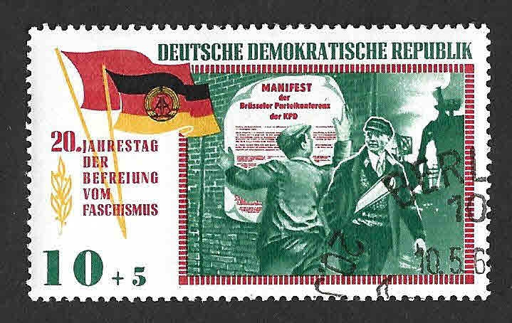 B128 - XX Aniversario de la Liberación del Fascismo (DDR)