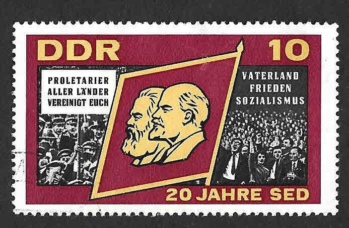 826 - XX Aniversario del Partido Socialista Alemán (DDR)