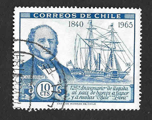 358 - 125 Aniversario de la Llegada a Chile de Barcos a Vapor y Rueda