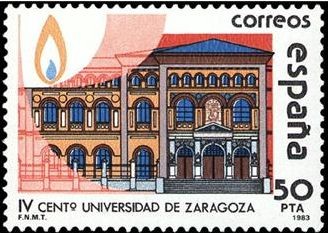 ESPAÑA 1983 2717 Sello Nuevo Grandes Efemerides Aniv. Universidad Zaragoza Yvert233 Scott2340