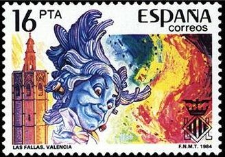 ESPAÑA 1984 2745 Sello Nuevo Fiestas Populares Españolas Fallas Valencia Yvert2358 Scott2364
