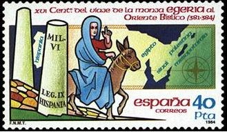 ESPAÑA 1984 2773 Sello Nuevo XVI Centenario del Viaje de la monja Egeria al Oriente Biblico Yvert239