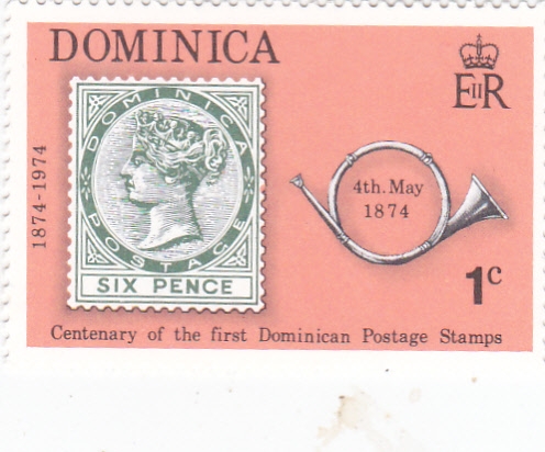centenario del sello en Dominica 