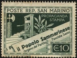 il Popolo Sammarinese, órgano de propaganda del partido fascista.