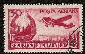 Correo aereo - avión+escudo de armas 1948