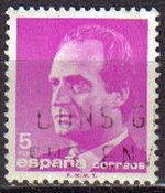 ESPAÑA 1985 2795 Sello Serie Basica Rey D. Juan Carlos I Efigie 5 pts Usado Michel2679