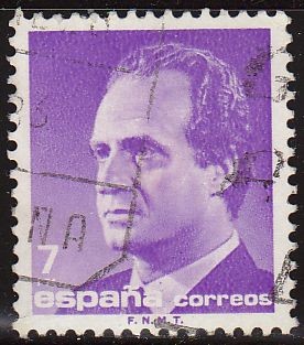 ESPAÑA 1985 2796 Sello Nuevo Serie Basica Rey D. Juan Carlos I Efigie 7 pts c/s charnela Michel2688