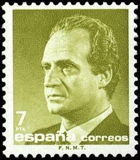 ESPAÑA 1986 2832 Sello Nuevo Serie Básica Rey D. Juan Carlos I Efigie 7 pts Michel2713