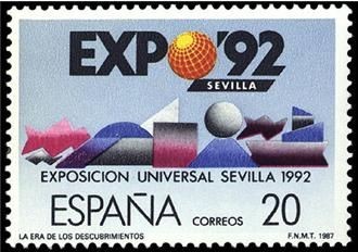 España 1987 2875 Sello ** Exposición Universal Sevilla EXPO'92 Timbre Espagne Spain Spagna Espana Sp