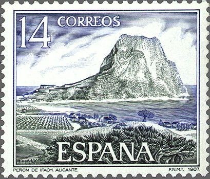 ESPAÑA 1987 2900 Sello Nuevo Turismo Peñon de Ifach Alicante Yvert2521 Scott2515