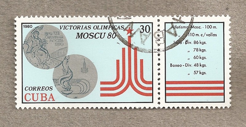 Juegos olimpicos Moscú 1980 Medallas de Plata