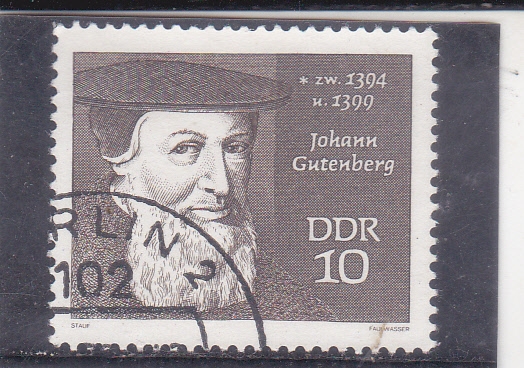JOHANN GUTENBERG-inventor de la prensa de imprenta moderna