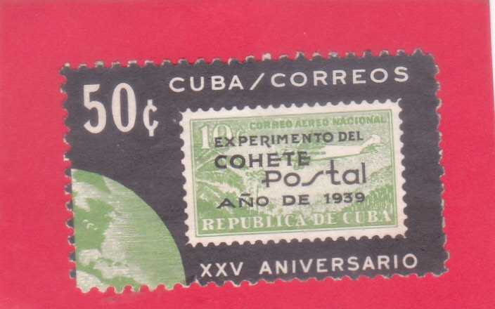 XXV aniversario cohete postal