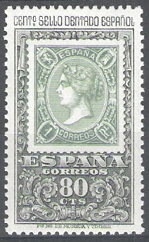 Centenario del sello dentado español.