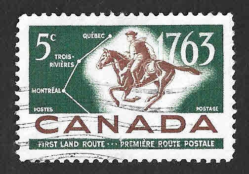 413 - Bicentenario del I Servicio Postal Regular Entre Quebec, Three Rivers y Montreal
