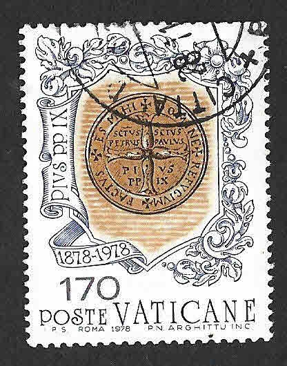 633 - Sello de Pío IX