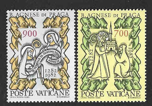 705-706 - VII Centenario de la Muerte de Santa Agnes de Praga