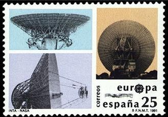 ESPAÑA 1991 3116 Sello Nuevo Europa Espacio Estación INTA-NASA Robledo de Chavela Michel2990
